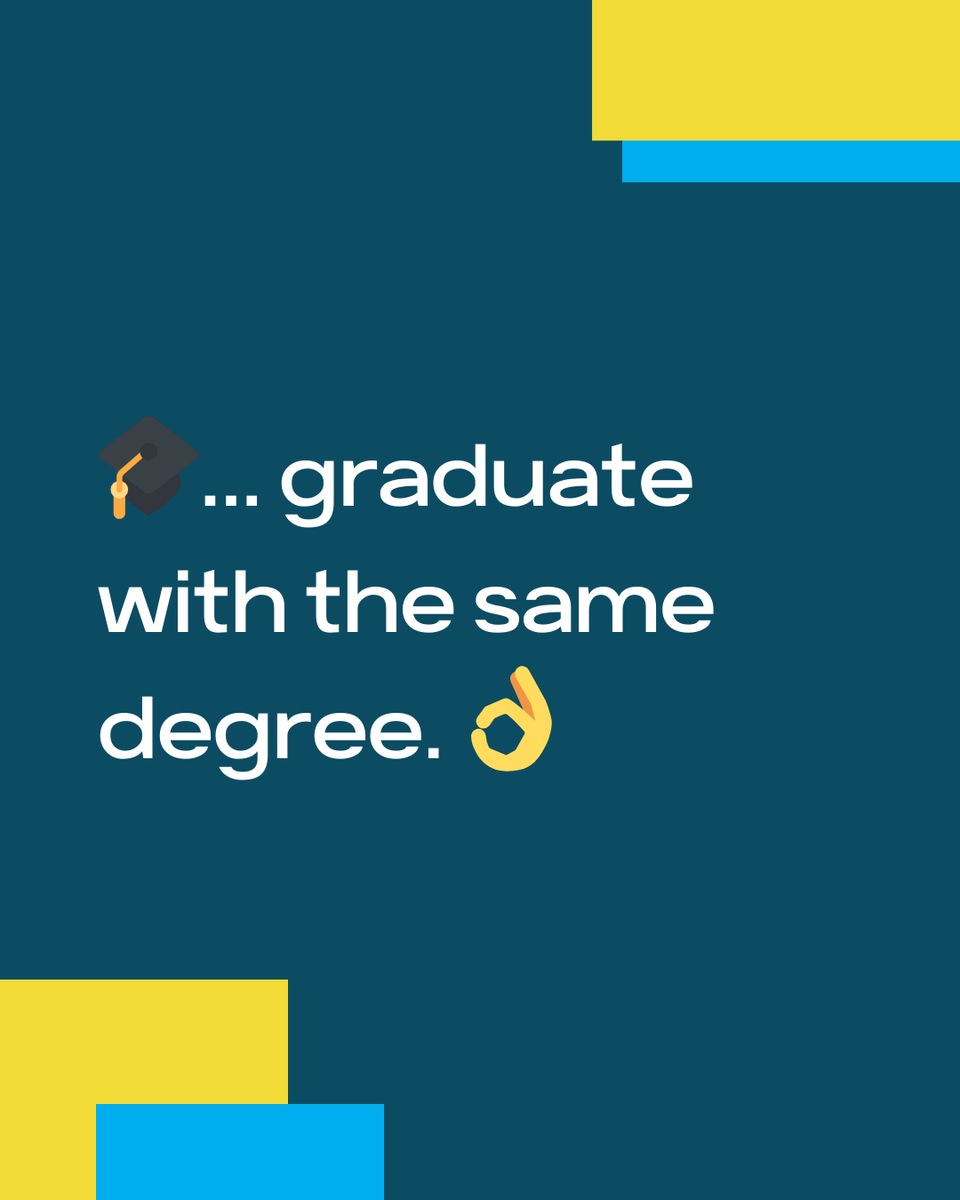 Tertiary degrees offer a new pathway to get a third-level degree. 

Better yet, you’ll have access to both campuses throughout your studies. Double the study spaces, double the gym facilities, and no fees for the years studying in further education &amp; training! 👌👌
