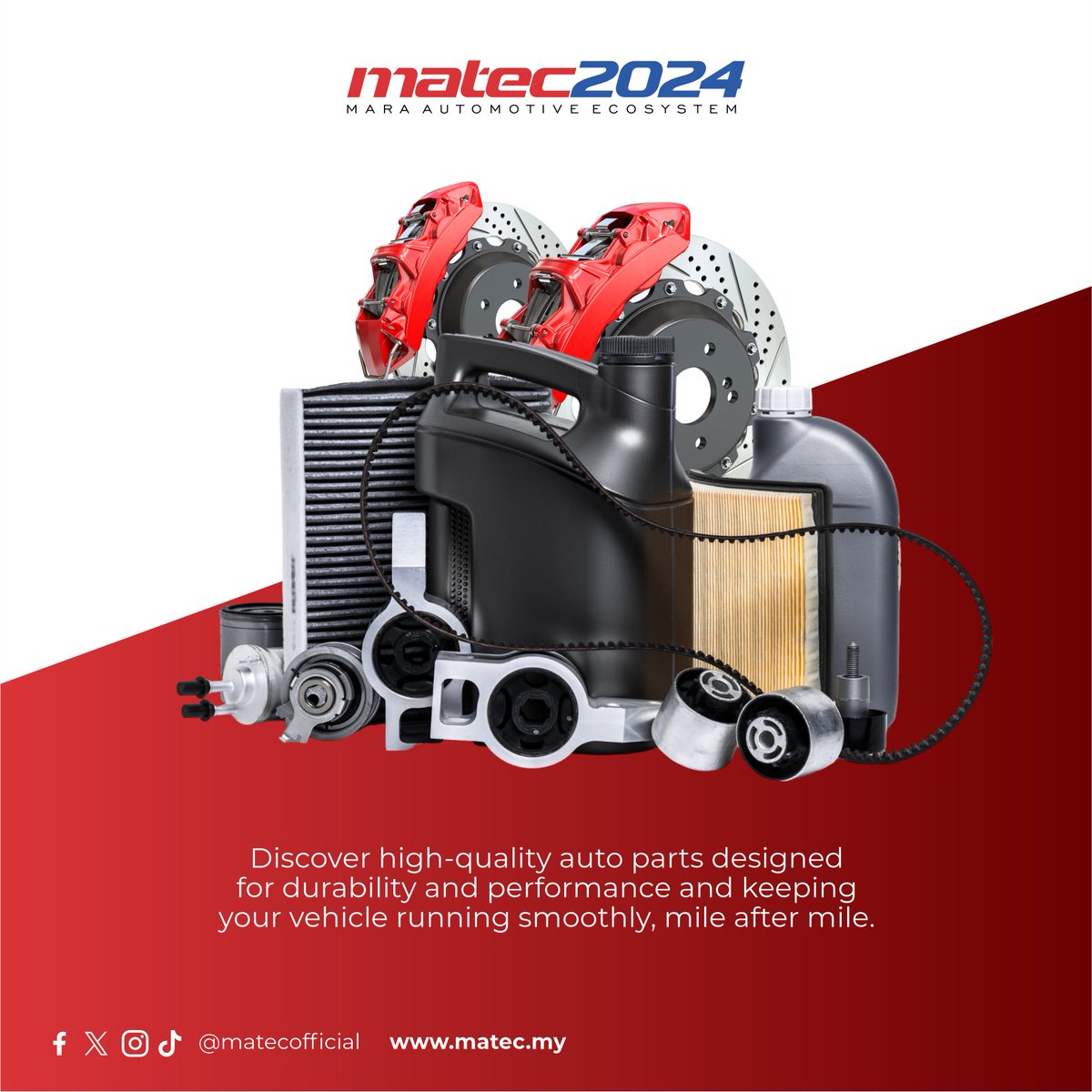matecofficial's tweet image. 🚗✨ MATEC 2024! Discover top suppliers with high-quality vehicle products for lasting performance. Don’t miss it!

MATEC2024
Date : 20 - 22 September 2024
Vanue : Bukit Jalil , kuala lumpur

Are you ready?

#usahawanmara #matec2024 #maraautomotive