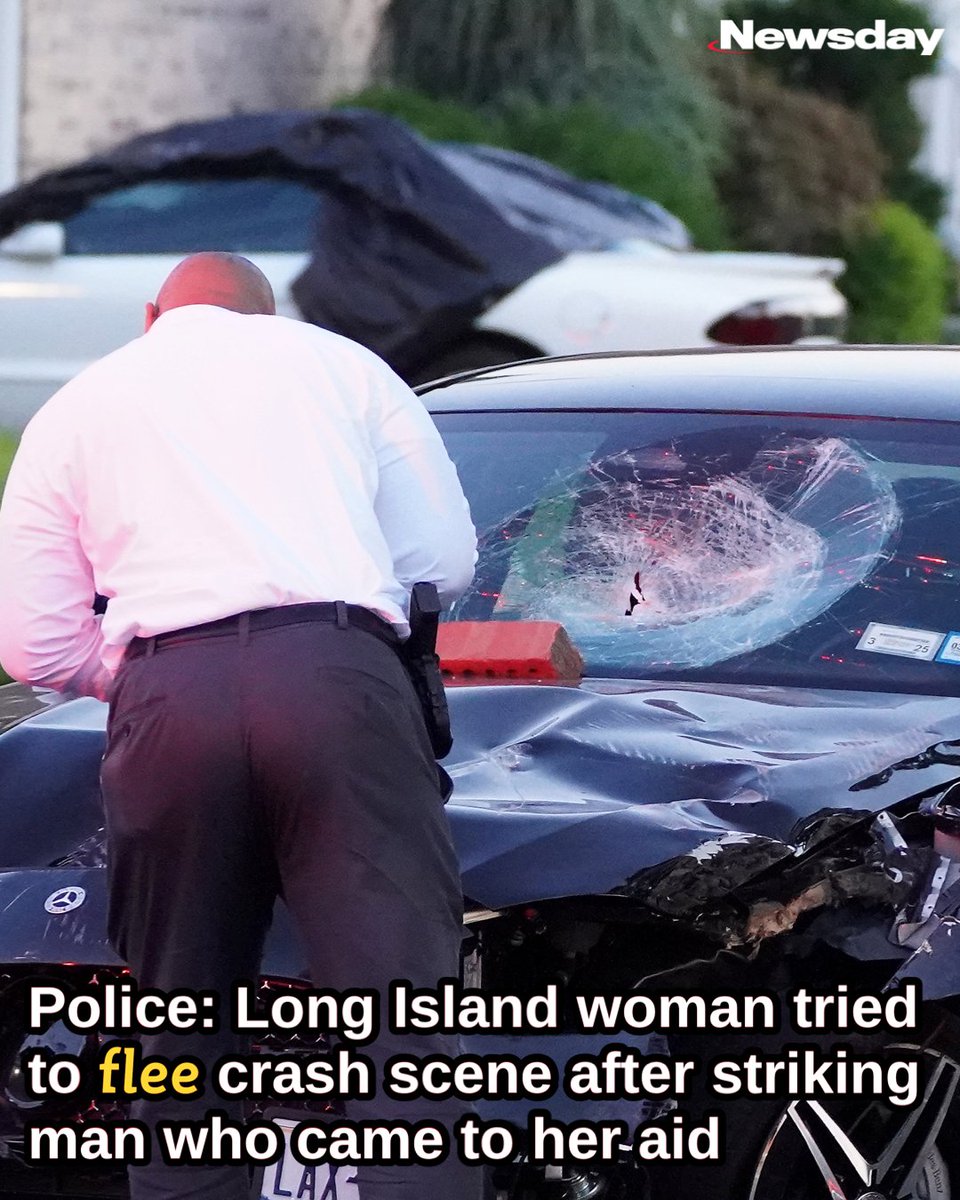 Suffolk police arrested an 18-year-old woman after they say she attempted to flee the scene of a North Babylon crash that seriously injured a man who was trying to come to her aid.

Read more on this developing story: nwsd.li/d48c8a
(Photo: Jim Staubitser)