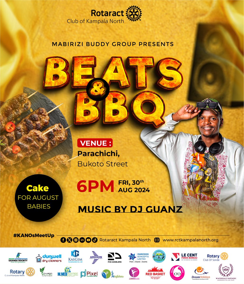 kanosug's tweet photo. FUN FELLOWSHIP ALERT 🚨 🔥
Join us for BEATS & BBQ Fun -Fellowship on August 30th, 6pm at @Parachichi_Kla , Bukoto Street!
Of course with the Generation DJ (@DjayGuanz ) spinning the hottest tracks 😎 Plus, cake for our August babies!
Don't miss the vibe! 🥳 #KANOsMeetUp https://t.co/W8jSK8wgCF