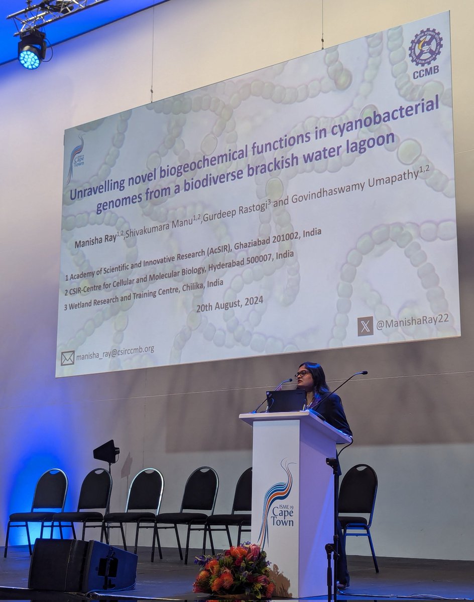 It was a rewarding experience to be part of 19th International Symposium on Microbial Ecology (#ISME19) and to present my work in Cape Town last week.

Interacting with new people and knowing about the research happening worldwide, left me with more food for thought!