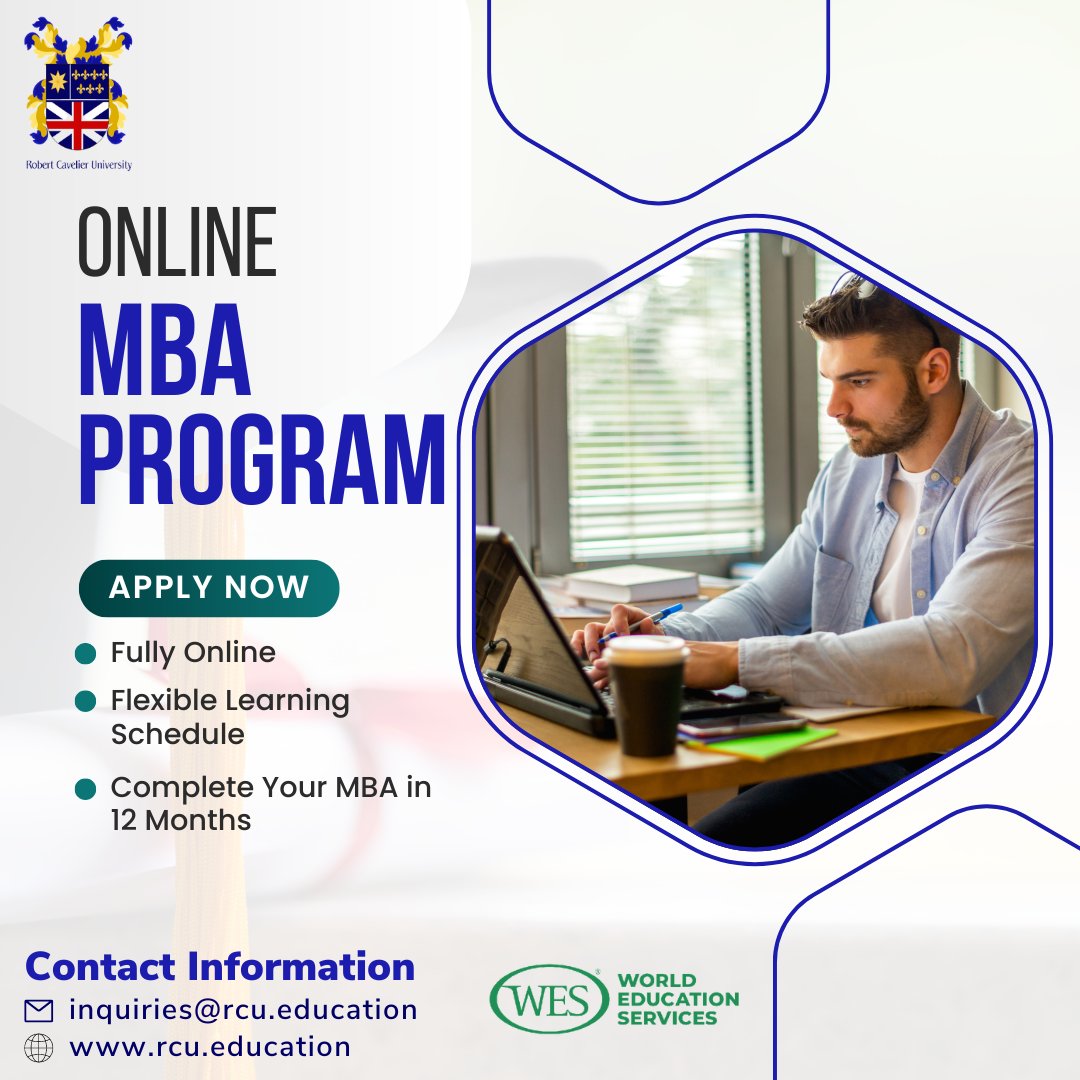 RobertCavelier's tweet image. Get Your Online MBA Program from An Americal University at $1620 

#OnlineMBA #MBA #OnlineMBAProgram #RCU