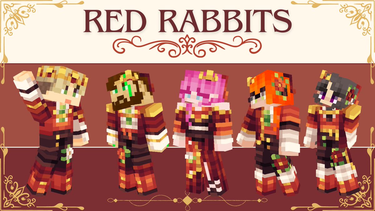 spacebr0wnies's tweet photo. 👑MCC Rising 3 Red Rabbits👑

- they're ready to take the crown -

- RTs awesome - downloads in replies -

[#mccskins #mccfanart @rvbyco @vintageappless @CodeNeonYT @Avid_Yt @TheOrionSound ] https://t.co/Q58IXZxLOH