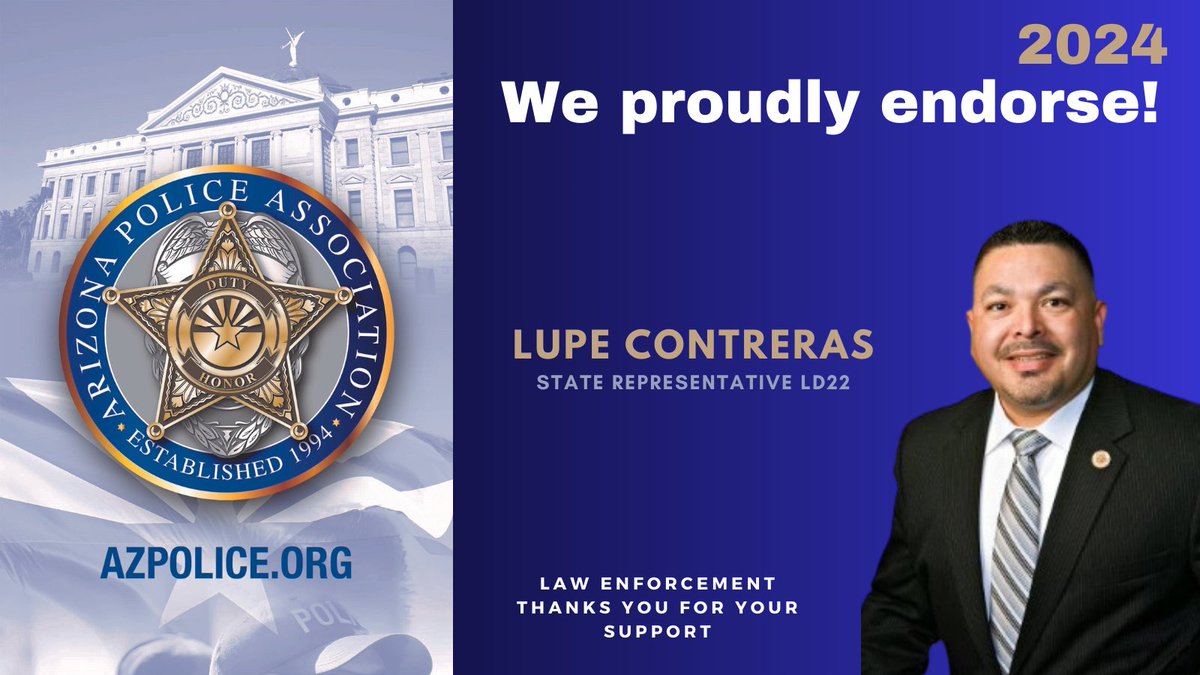 We are   proud to endorse Lupe Contreras ( <a href="/SenContreras/">Lupe Contreras</a> ) for State Representative