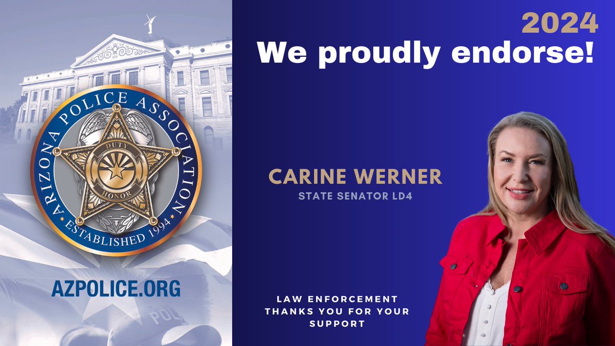 We are   proud to endorse Carine Werner ( @carinewerner ) for State Senator