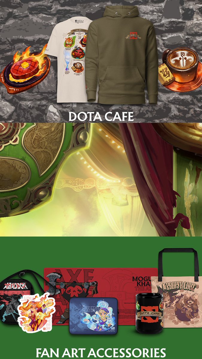 Celebrate #TI13 with exclusive Fan Art designs🎨

Click the pictures below to explore each unique collection and find your new favorite piece of #Dota2  gear!

🔗int.dota2secretshop.com