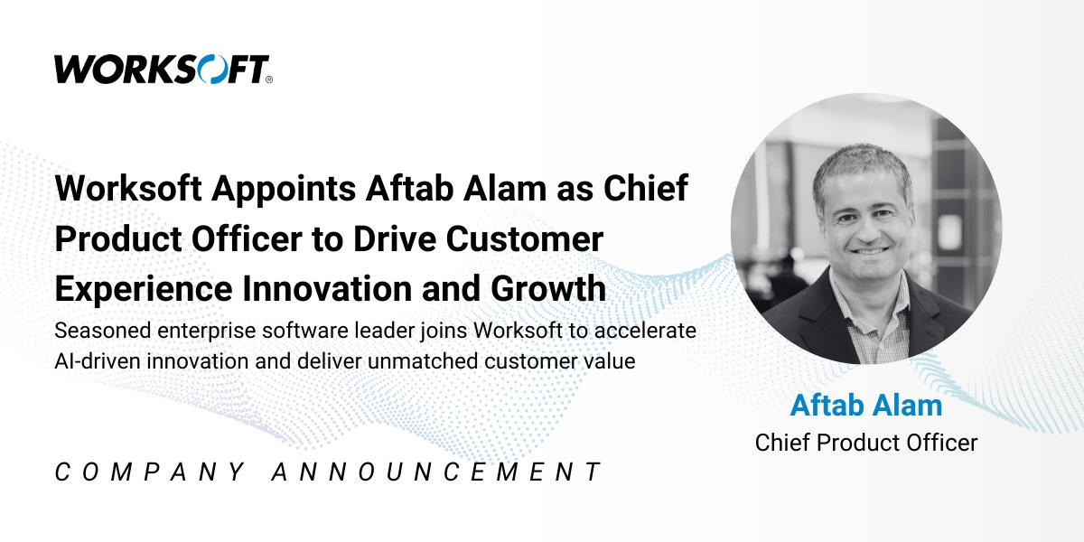 We're excited to welcome Aftab Alam as Worksoft's new Chief Product Officer! With 20+ years of experience in pioneering technology strategies, Aftab brings a distinguished track record of product innovation and transformative leadership to the company.

hubs.ly/Q02MWxJx0