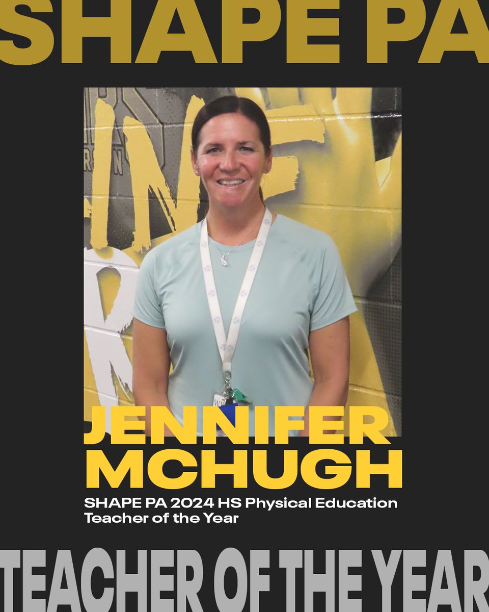 Congratulations to <a href="/TJHSJaguars/">TJHSJaguars</a> educator Jennifer McHugh who has been named the 2024 SHAPE PA High School Physical Education Teacher of the Year!

Read More: wjhsd.net/protected/Arti…