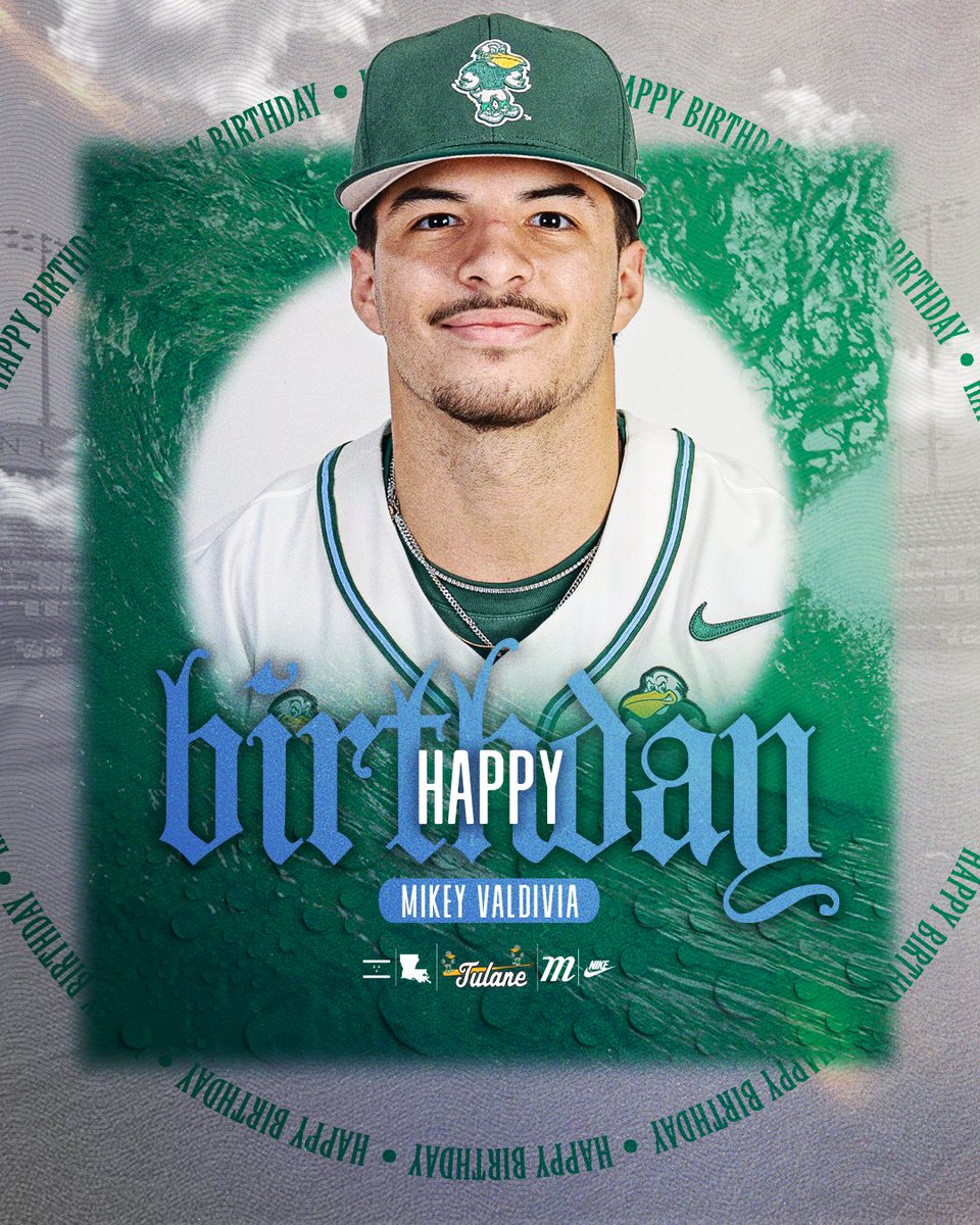 Tulane Baseball (@greenwavebsb) on Twitter photo We've got a two-for-one birthday special today...we are wishing nothing but the best for rookies <a href="/aaronbabaev_/">Aaron Babaev</a> & <a href="/mikevaldivia_/">Mikey Valdivia</a> today!
#RollWave 🌊⚾️🎂 We've got a two-for-one birthday special today...we are wishing nothing but the best for rookies <a href="/aaronbabaev_/">Aaron Babaev</a> & <a href="/mikevaldivia_/">Mikey Valdivia</a> today!
#RollWave 🌊⚾️🎂