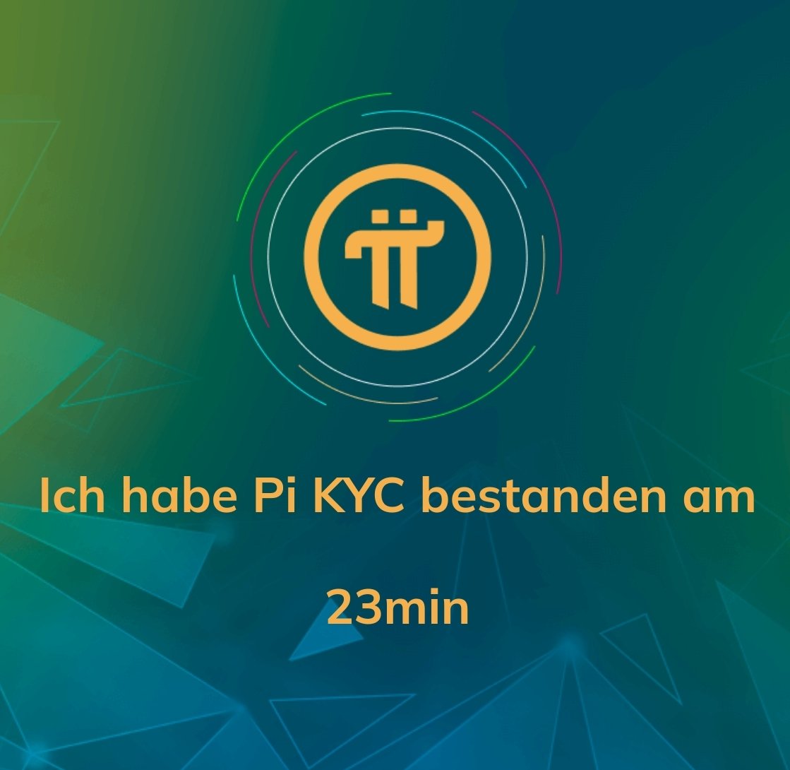 I have passed my KYC just in 23 min

I love Pi Network ❤️ Hit a fire (🔥) if you love too. Pi Network is a World Wide Platform. I Trust Pi Network

#PiNetwork #picoin #crypto #KYC
#pi #GCV