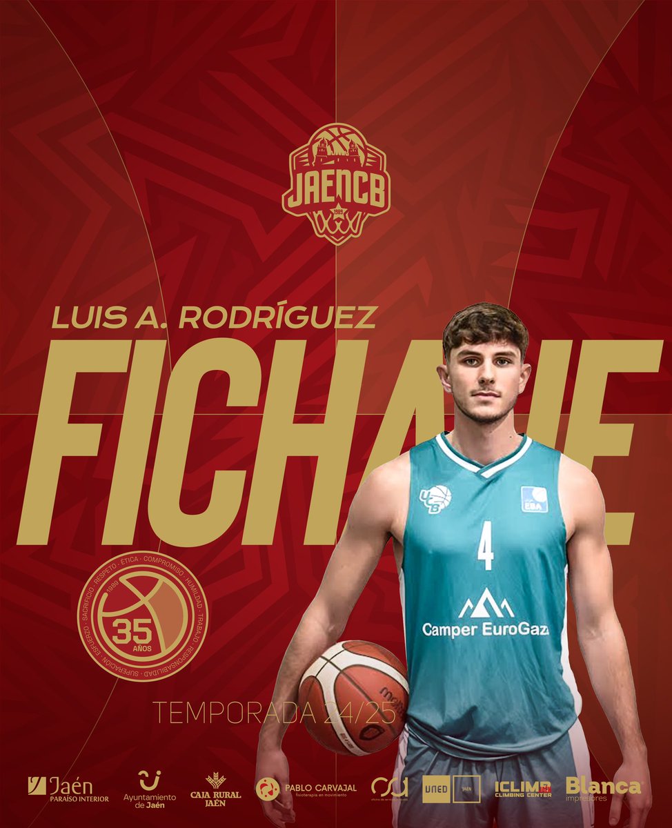 🏀Luis A. Rodríguez ficha con el Jaén CB para la Temporada 2024-2025

🔊 “Me uno a tu este proyecto que considero muy competitivo. Espero que luchemos por el ascenso a Segunda FEB (LEB PLATA)”

#TodoAlRojo
