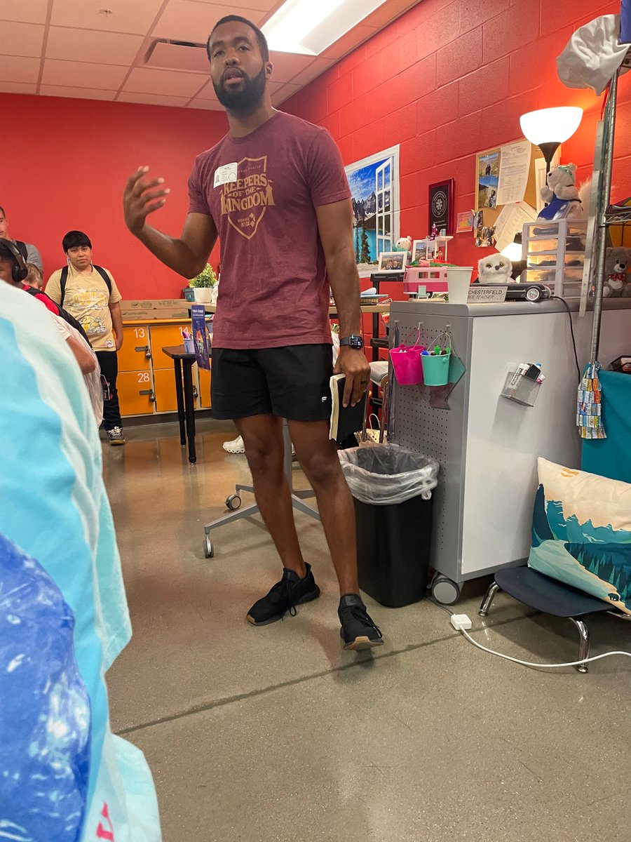 Nearly 60 students attended our FCA kickoff for middle school today <a href="/mcmspartans/">@MCMSpartans</a> Thank you to Aaron Nance for an inspiring message to start our year.  "You don't have to believe before you belong." Everyone is invited!