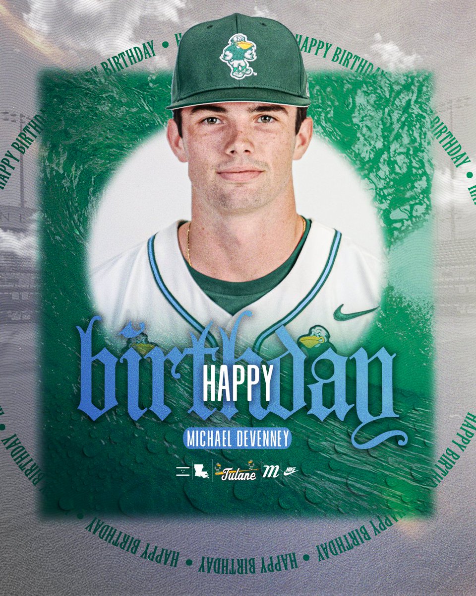 Tulane Baseball (@greenwavebsb) on Twitter photo Big Mike! Wishing you the happiest of birthdays, <a href="/mdevenney66/">Michael Devenney</a>!
#RollWave ๐โพ๏ธ๐ Big Mike! Wishing you the happiest of birthdays, <a href="/mdevenney66/">Michael Devenney</a>!
#RollWave ๐โพ๏ธ๐