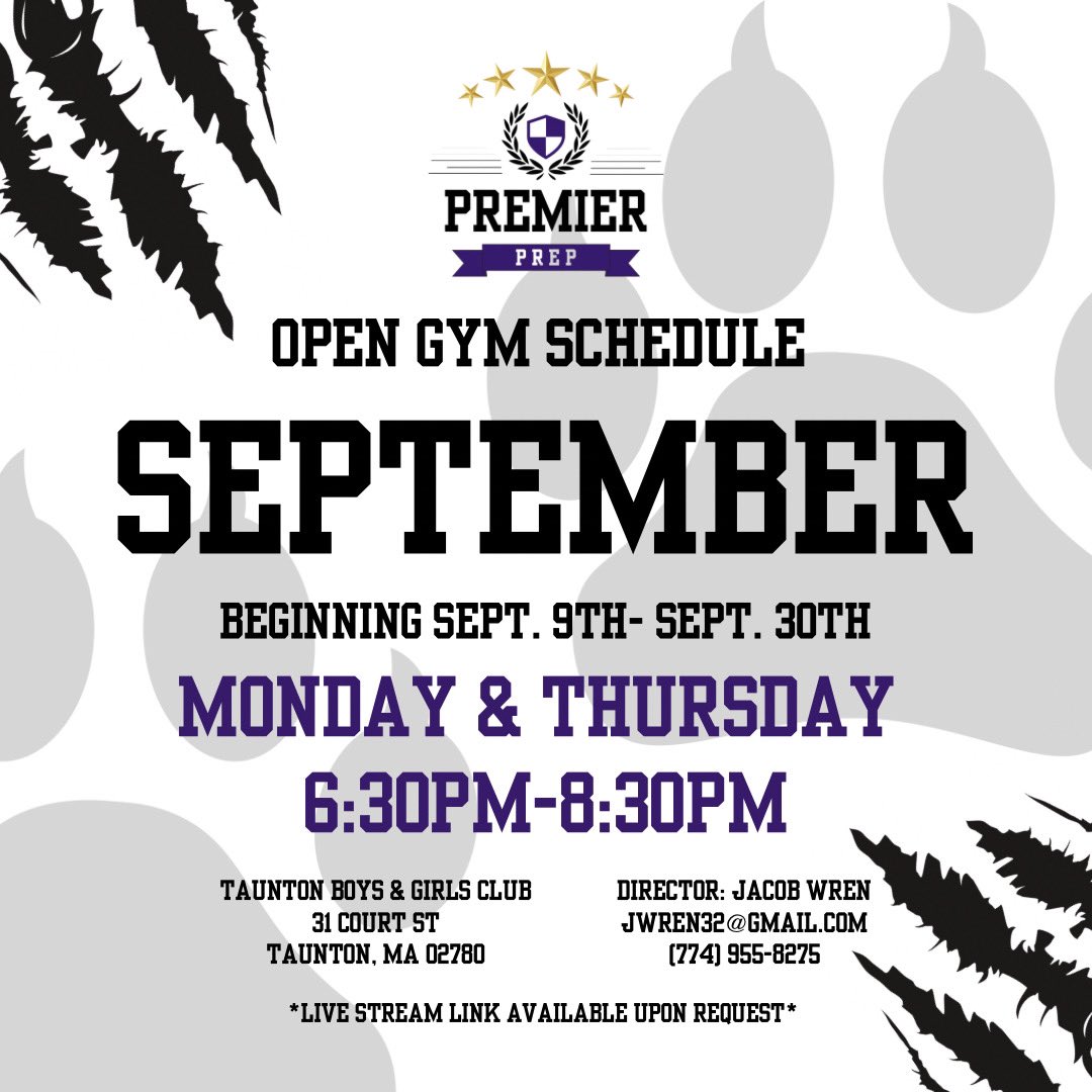 premierprepma's tweet image. Official open gyms schedule. We have three teams and players for every level. Coaches reach out and let me know if you need the live stream link!! @NEPrepBB @NERRHoops