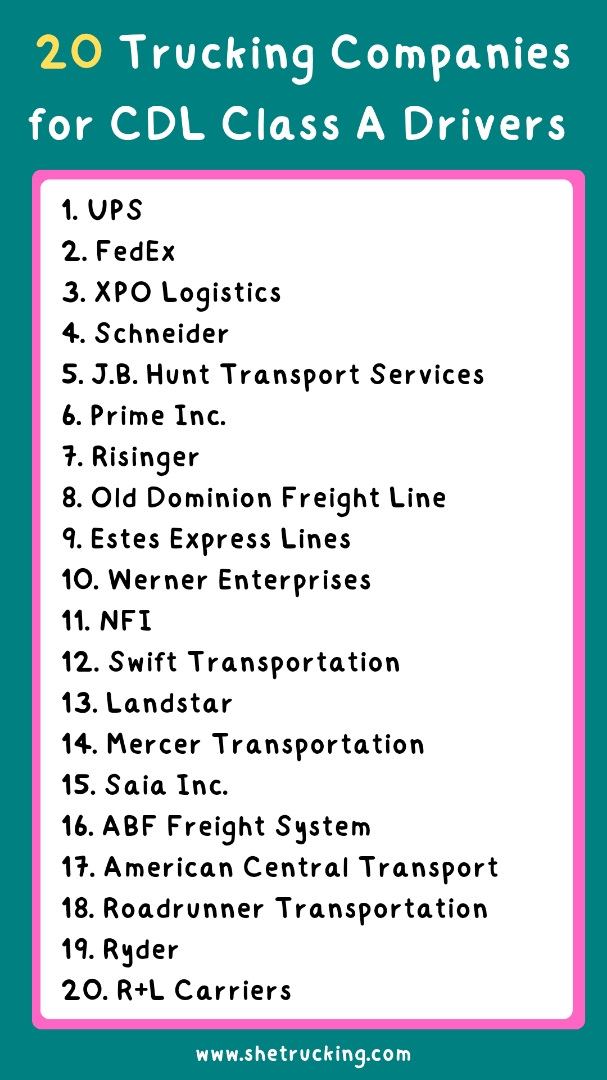 Check out this list of trucking companies, listed in no particular order! If there's a company you think should be added, drop their name in the comments below!