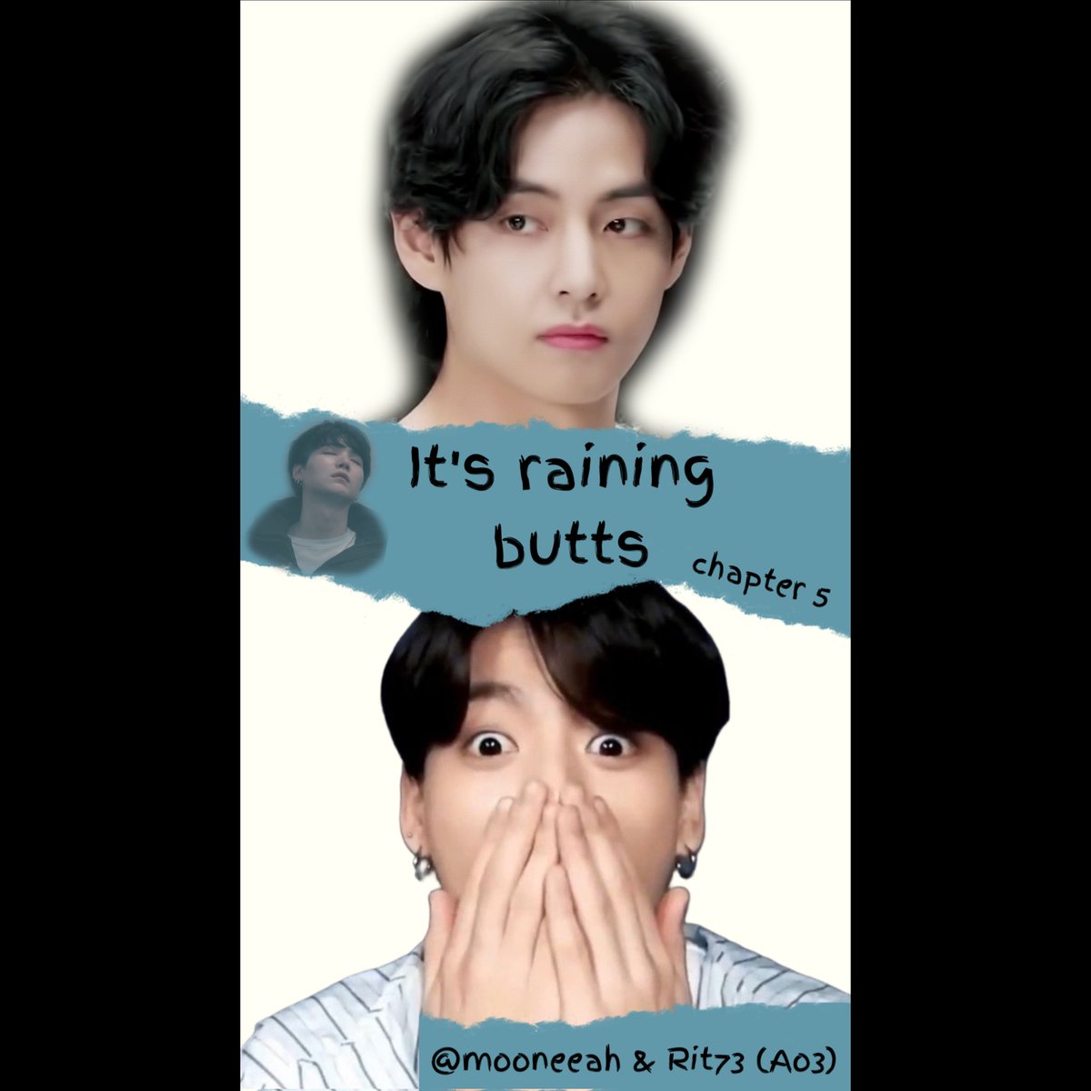mooneeah's tweet photo. Your friendly neighbourhood crackheads are back!
Today we present some, ahem, *butts* - just so you can take a cracker of a break from all the stoopidity around. Chapter 5 feat. our favourite boy is up - https://t.co/Z8VMbfZsu1

#taekookau #werewolftae #vampirejk #fluff? #fluff. https://t.co/PDrHjmGeDS