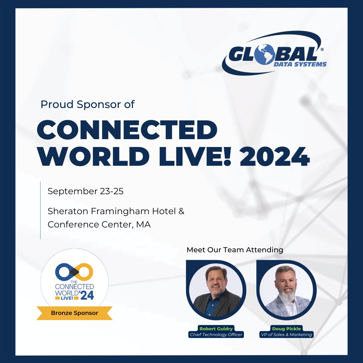 Global Data Systems, Inc. (@getgds) on Twitter photo As proud members of the Connectbase ecosystem, we’re excited to attend and sponsor Connected World Live! 2024 this September. Will you be there? <a href="/connected2fiber/">Connectbase</a>
#Innovation #Connectivity #Connectbase #InformationTechnology As proud members of the Connectbase ecosystem, we’re excited to attend and sponsor Connected World Live! 2024 this September. Will you be there? <a href="/connected2fiber/">Connectbase</a>
#Innovation #Connectivity #Connectbase #InformationTechnology