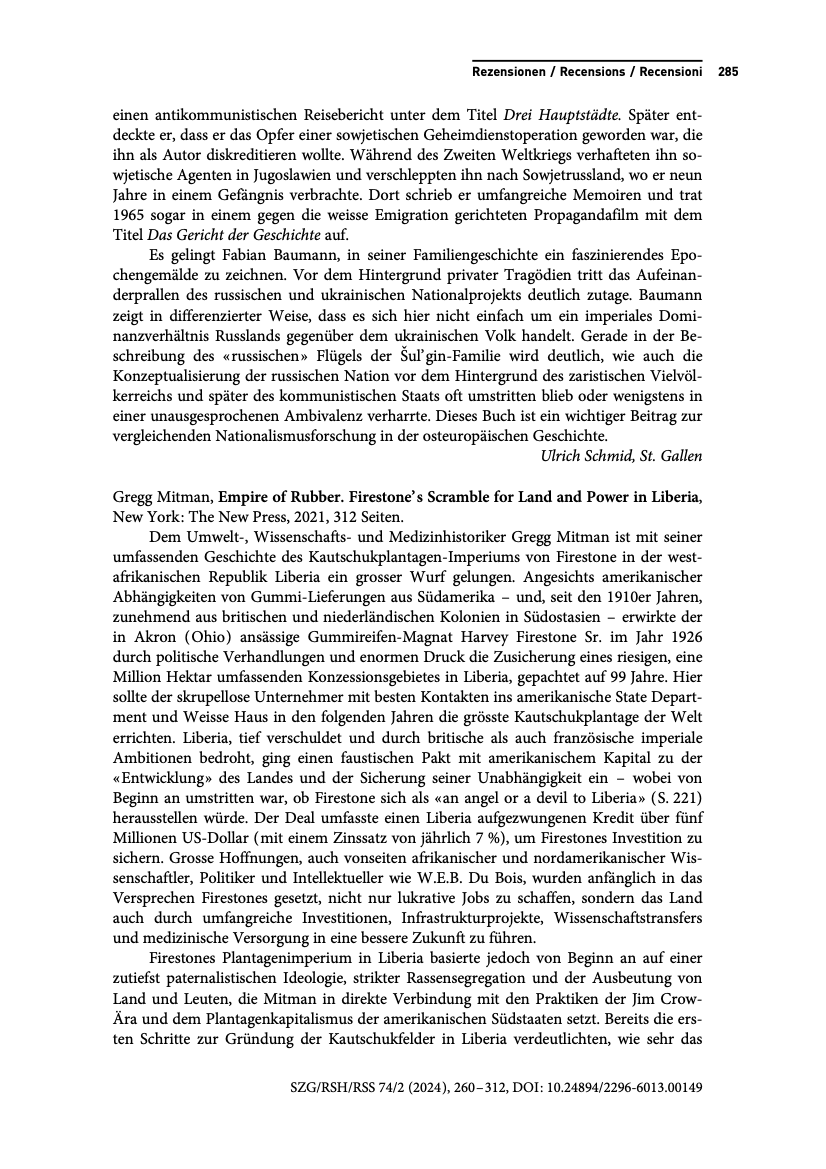 MoritzBrescius's tweet image. My review on @greggmitman's magisterial Empire of Rubber and Firestone's plantation protectorate in Liberia is now out: