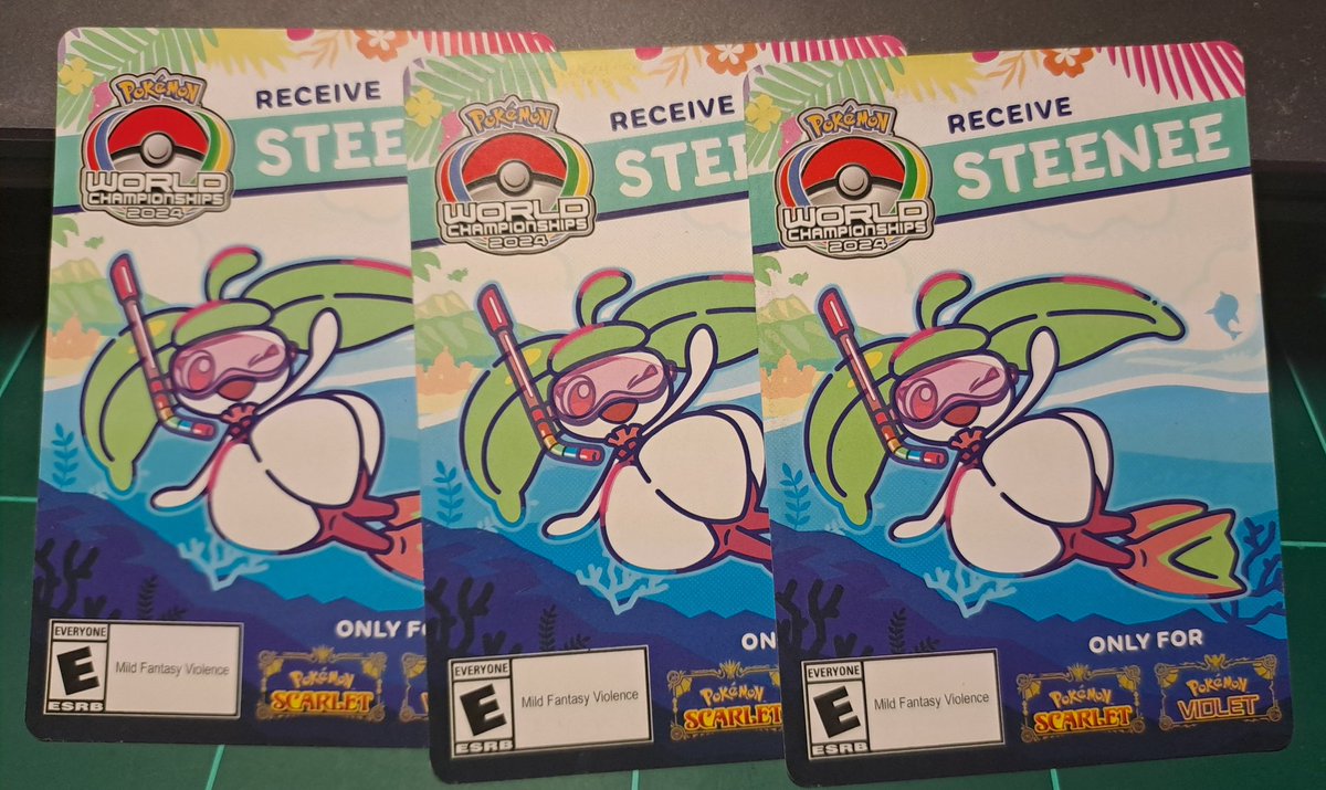 Sorteamos 3 códigos para obtener el Steenee del Campeonato Mundial de Pokémon de Hawái 2024 para Pokémon Escarlata y Púrpura.

Para participar:
🍍 Síguenos en Twitter/X (<a href="/WikiDexOficial/">WikiDex - La enciclopedia Pokémon</a>)
🍍 Da RT a este tweet

El sorteo será mañana jueves 29 de agosto sobre las 23:00 (hora CEST)