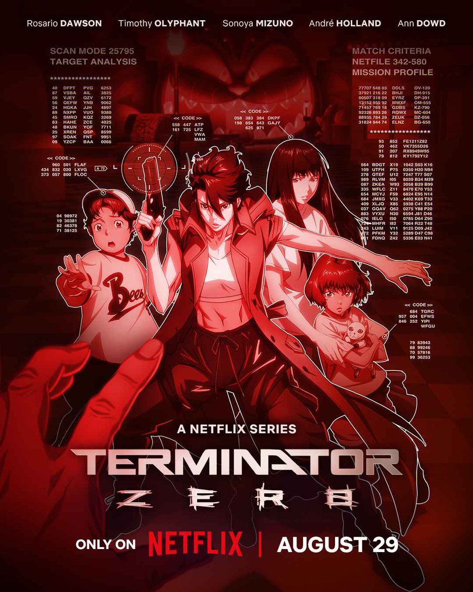 xAnimePlus's tweet image. Nuevos visuales del anime &quot;Terminator Zero&quot;, a emitirse por la plataforma NETFLIX el proximo 29 de Agosto con un total de 8 episodios.

La animacion estará a cargo del estudio PRODUCTION I.G.
#Terminator #TerminatorZERO #Terminator0