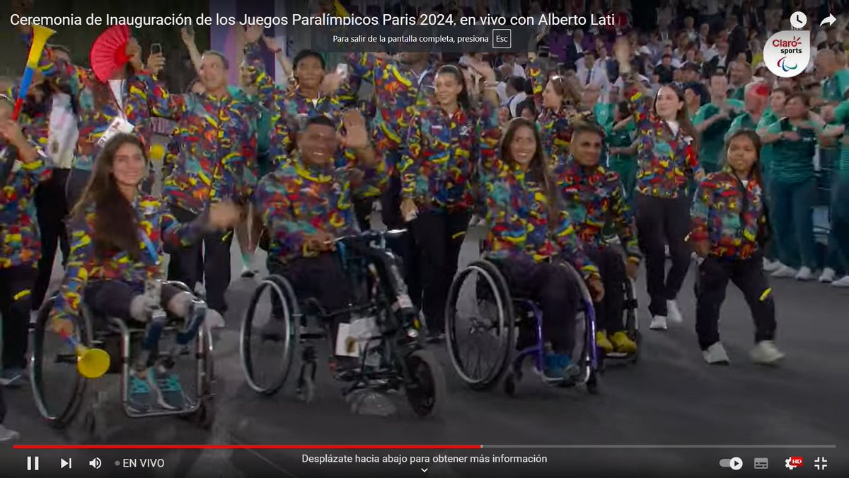 dianalunareja's tweet image. COLOMBIAAAAA. Con el uniforme precioso y colorido. No es un look "más formal" como en los olímpicos, desconozco si es un tema de presupuesto, pero como atuendos deportivos son muy lindos y entiendo que tienen algunos detalles adaptativos. 

#Paralympics2024