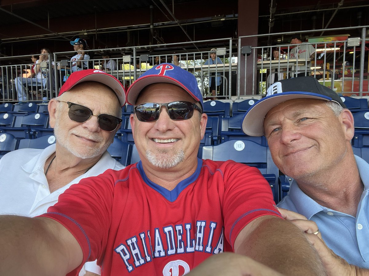 ScottSlavin's tweet image. Phillies game with Thom and Dad….. Dad’s first time at the Bank!