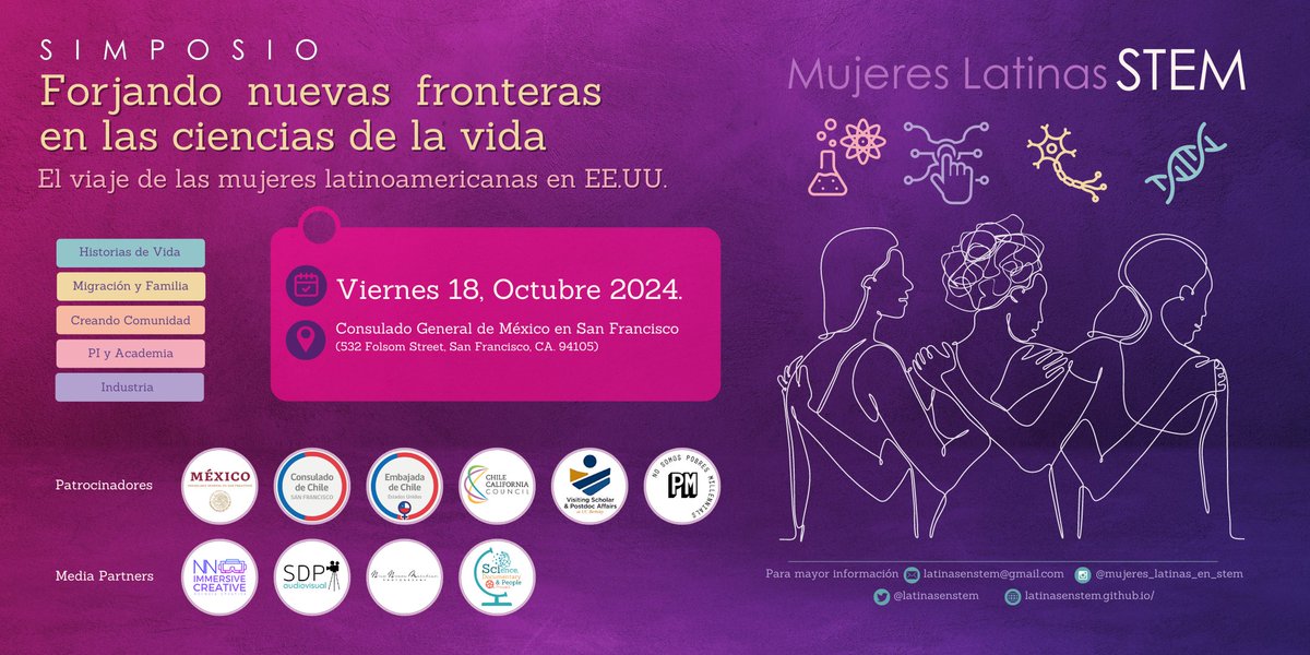 latinasenstem's tweet image. ¡Ya abrimos el registro para nuestro Primer Simposio! Las esperamos este 18 de Octubre, el evento será totalmente gratuito gracias a nuestros patrocinadores
🎟️Tickets presencial: eventbrite.com/e/forjando-nue…
🎟️Tickets virtual:
eventbrite.com/e/forjando-nue…