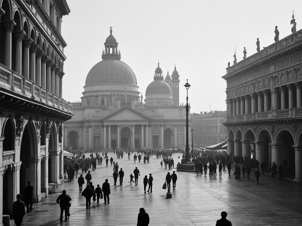 Having fun with AI image generation. Venice as Ansel Adam’s would photograph it.