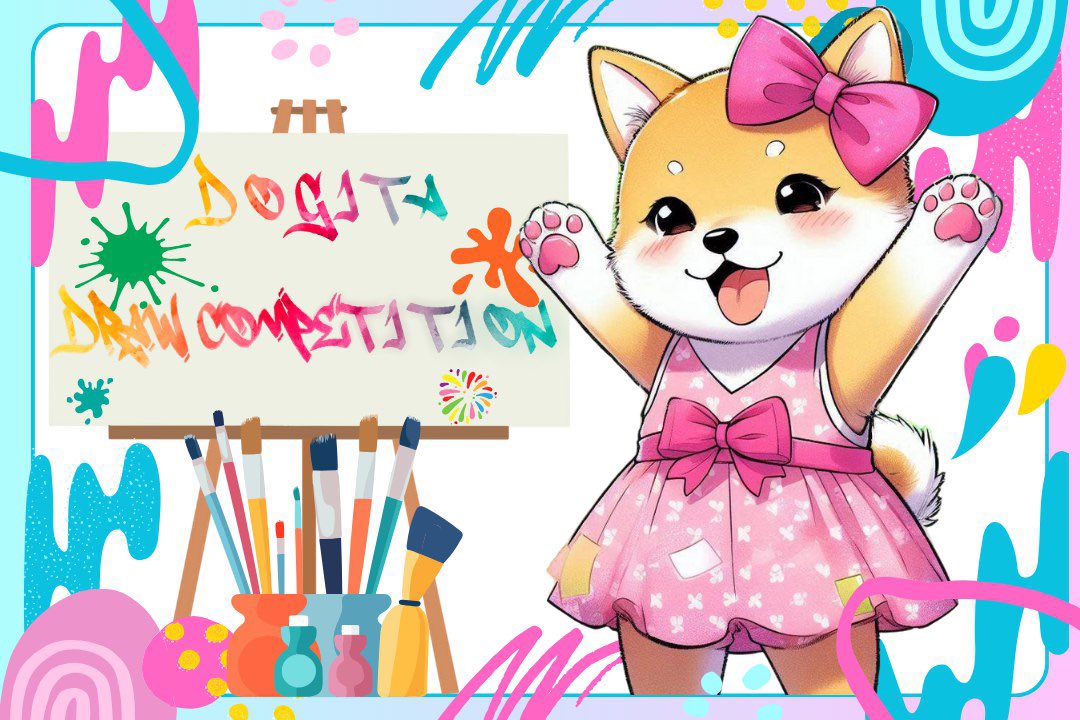 🎨 $DOGITA Drawing Competition! 🐕💖  

Join our community in a drawing competition, showcase your talent, unleash your creativity, and dazzle the world with your art. 🖼 An incredible $500 prize will be awarded to the top 10 artists.  

Rules
• Follow <a href="/missdogita/">DOGITA</a> on Twitter