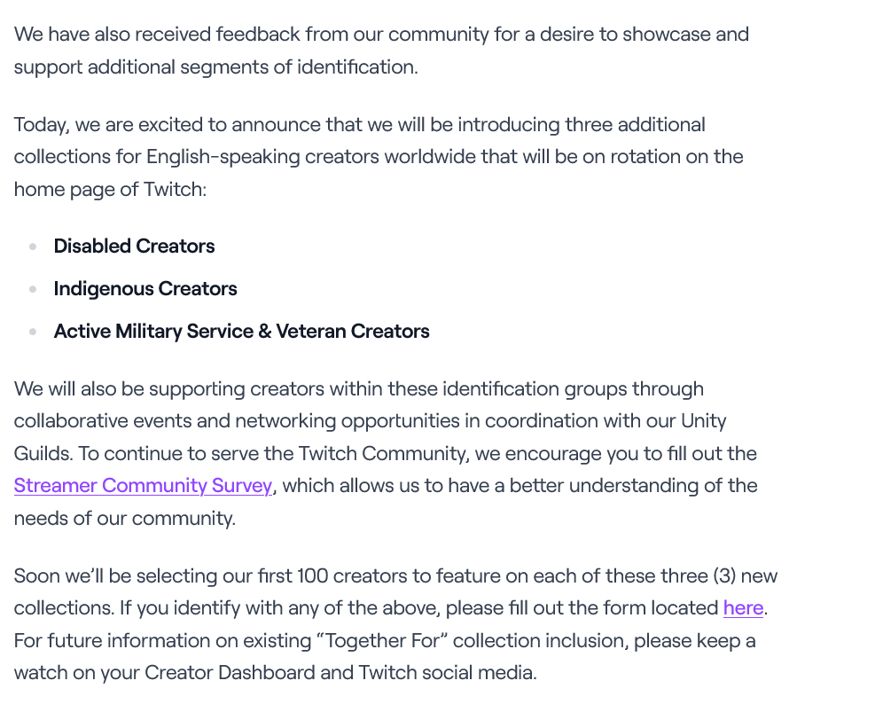 DISABLED CONTENT CREATORS!!!
WE FREAKING DID IT!!!! 🥳
This is the best news i've heard from Twitch EVER.

Congrats to our Indigenous and Military Creators as well!!!