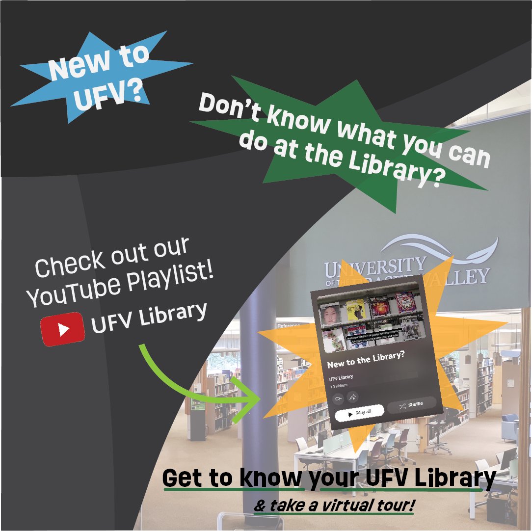 UFVLibrary's tweet photo. ๐ Are you prepared for the fall semester? โ๏ธ๐ Fear not! Get to know #UFVLibrary with our "New to the Library" YouTube playlist! There's something for every student! ๐ค #UFVLibraryIsHereForYou
Watch now! ๐โถ๏ธ https://t.co/3FuTNKiLTN https://t.co/OvYsEn1sRV