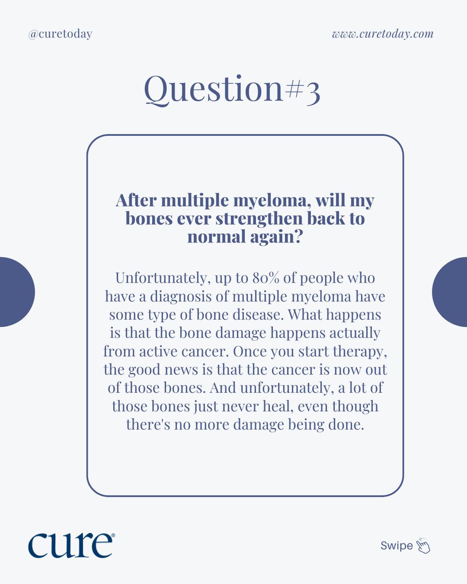 CURE Today (@cure_today) on Twitter photo When a person receives a diagnosis of #MultipleMyeloma, the questions are endless. So, we spoke with <a href="/DrBlueMD/">Brandon Blue, MD</a> of <a href="/MoffittNews/">Moffitt Cancer Center</a> about frequently asked questions related to multiple myeloma.
curetoday.com/view/multiple-… When a person receives a diagnosis of #MultipleMyeloma, the questions are endless. So, we spoke with <a href="/DrBlueMD/">Brandon Blue, MD</a> of <a href="/MoffittNews/">Moffitt Cancer Center</a> about frequently asked questions related to multiple myeloma.
curetoday.com/view/multiple-…