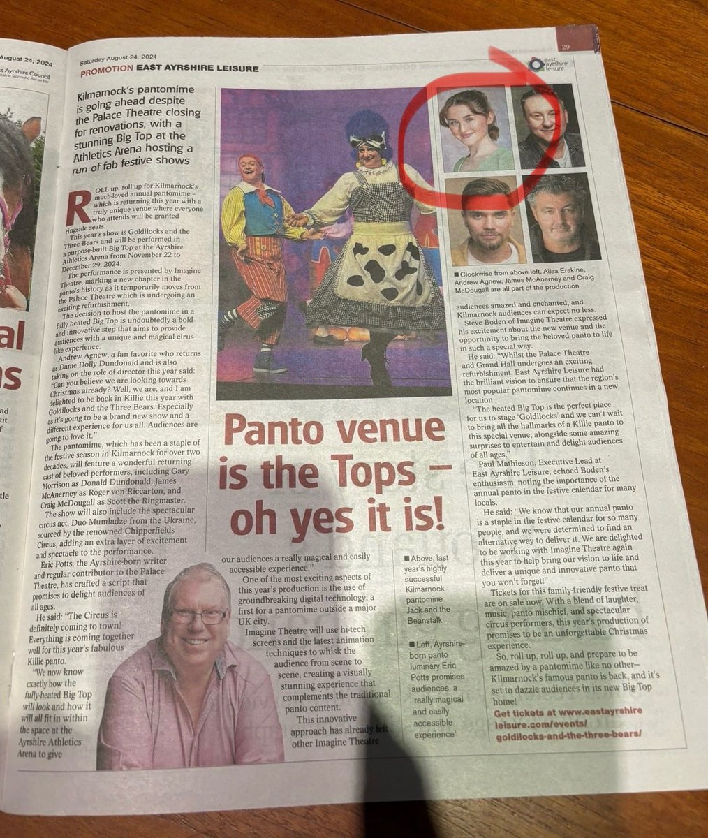 When your niece gets her first lead role as Goldilocks in panto Kilmarnock this winter. Oh yes she does. 👏👏👏 
🐻 🐻 🐻⁦<a href="/AilsaErskine/">Ailsa Erskine</a>⁩