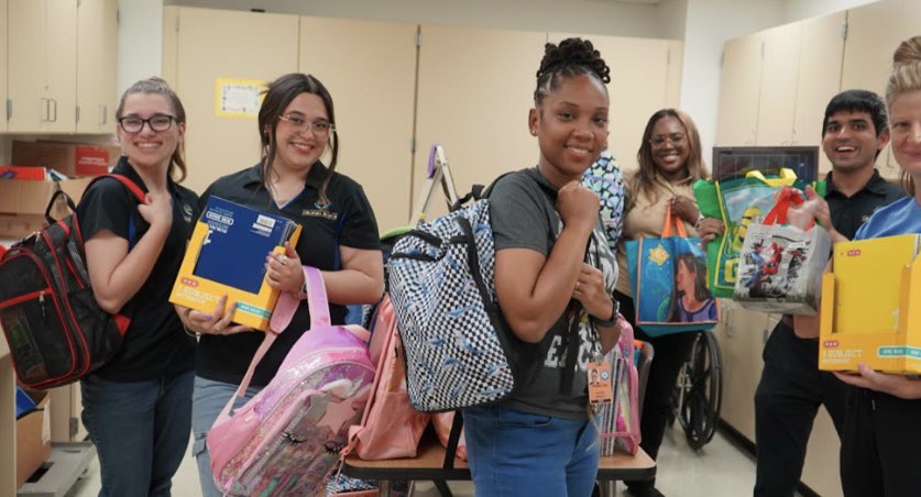 Huge THANK YOU to L&amp;V Enterprise Resources for backpacks filled with school supplies!! Check them out at lverinc.com!   <a href="/HumbleISD_OE/">Oaks Elementary</a>