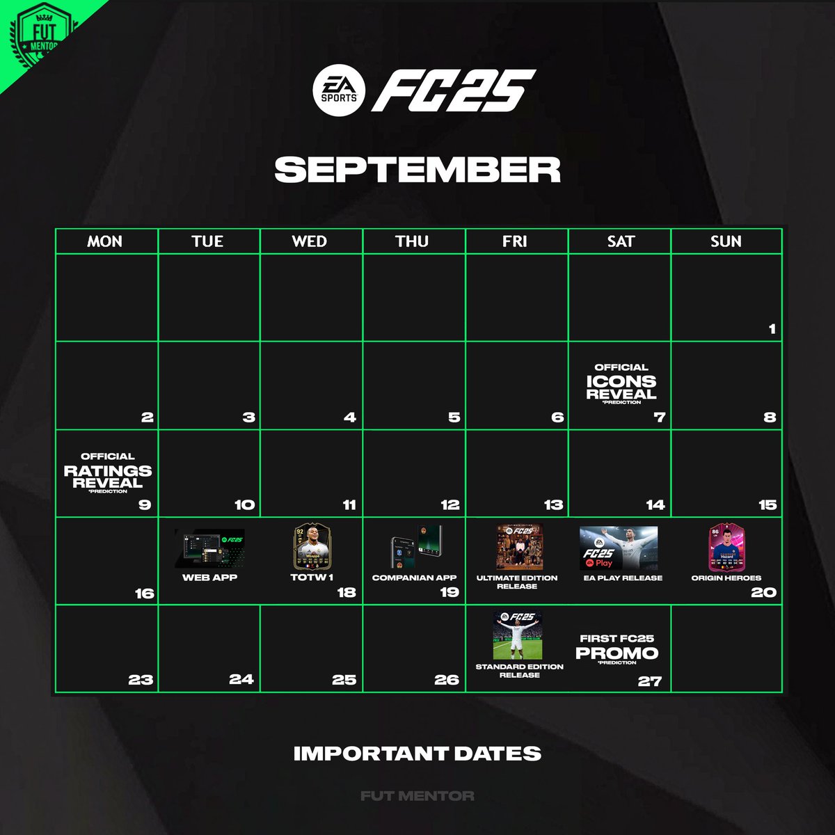 EA FC 25 Calendar