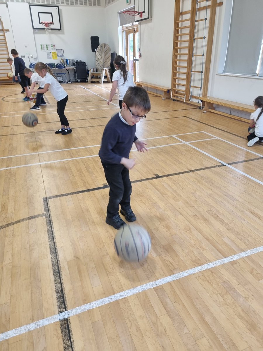 carmondean_ps's tweet photo. In PE Primary 3 are working hard to improve their ball skills 🏀 On Monday we worked on dribbling and passing with a basketball @CarmondeanP3 https://t.co/1q2MmnEfPy