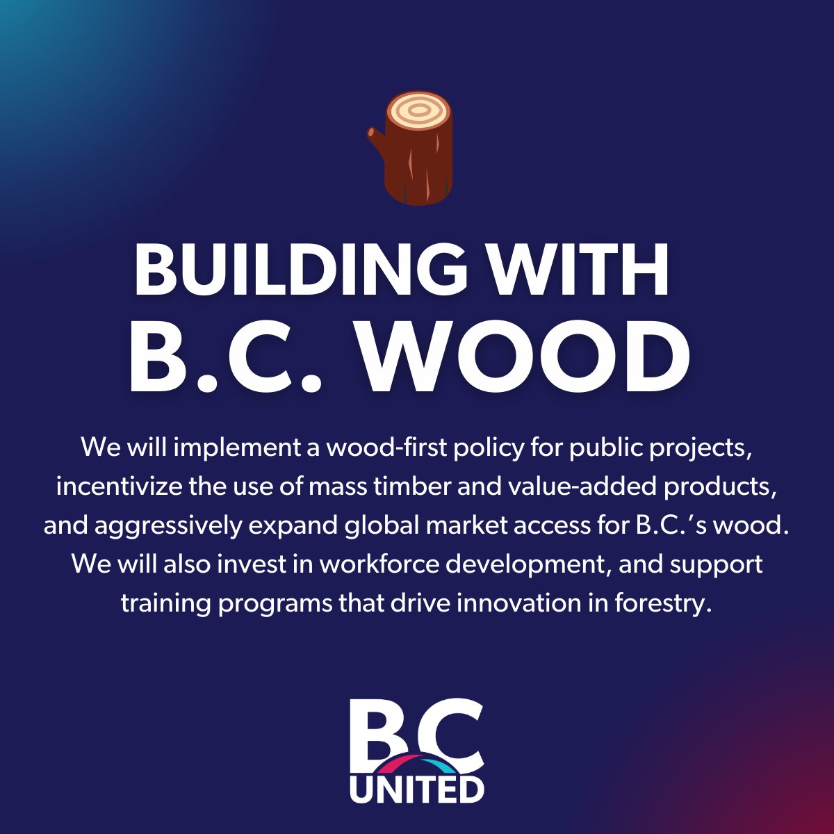 KashTayal's tweet photo. 🌲 BC United’s Forestry Plan:

🔴 Secure B.C. forestry jobs
🔴 Slash red tape for growth
🔴 Promote building with B.C. wood
🔴 Protect forests for future
🔴 Relocate Ministry of Forests to Prince George
#BCUnited #Forestry https://t.co/6xt4qZSEyc