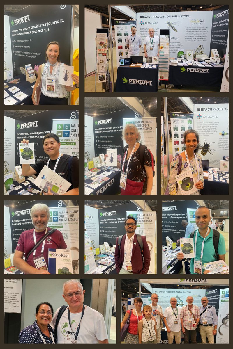 🥰Snapshot of happy authors &amp; editors who have chosen our <a href="/ZooKeys_Journal/">ZooKeys</a>, <a href="/BioDataJournal/">BDJournal</a>, <a href="/NeobiotaJournal/">NeoBiota</a> &amp; more!🔓

HUGE THANK YOU for joining us on a mission to top-quality #entomology knowledge!

...&amp; for stopping by our stand at <a href="/ice2024kyoto_jp/">International Congress of Entomology 2024 Kyoto JP</a>!😜

#ICE2024 #ICE2024Kyoto