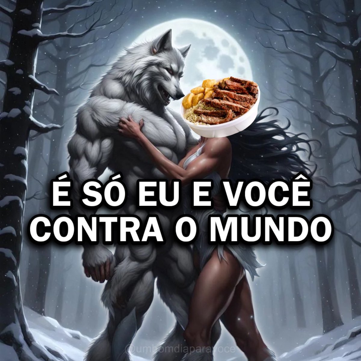 Obrigado por existir Marmitex com churrasco, obrigado 🙏🏻