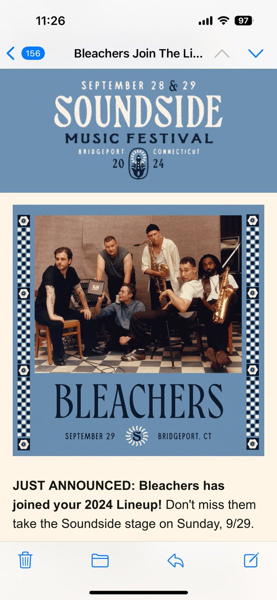 kimemmet's tweet image. I’m going to both nights of this festival and this just got announced! Can’t wait to see @jackantonoff and @bleachersmusic !!!