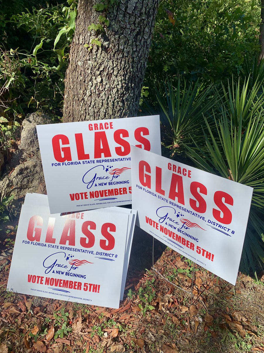 graceforflorida's tweet image. Yard signs are in! Make your yard stand out by arranging for a pick or sign delivery today! Please Contact Camille Blackburn at 817-584-6443.

Show your support for change in Florida House District 8 by boldly declaring your for Team Grace!
#Florida #StateRepresentative #StateRep