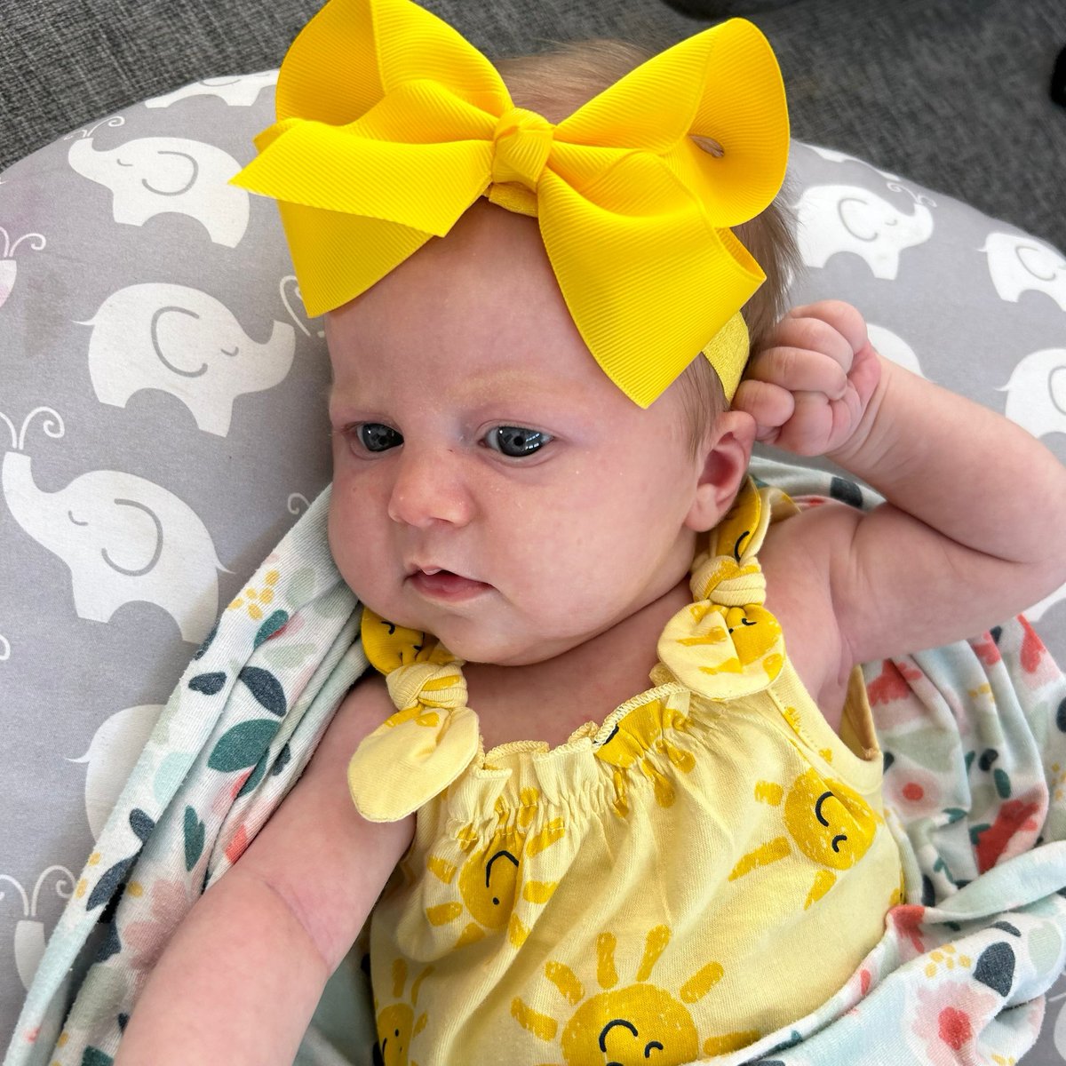 On Wednesdays, even Baby Leighton knows we wear yellow! 💛☀️<a href="/HaysHopeSquad/">Hays MS Hope Squad</a>