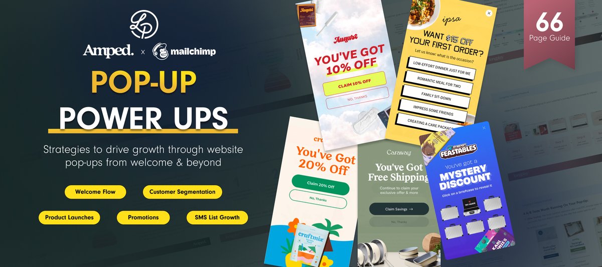 NEW <a href="/longplaybrands/">Longplay Brands</a> <a href="/amped_io/">Amped (acquired by Mailchimp)</a> <a href="/Mailchimp/">Intuit Mailchimp</a> POP-UP PLAYBOOK 📖

BFCM is coming up FAST.

Now’s the time to optimize your pop-ups to unlock exponential growth by growing your email &amp; SMS list ahead of time.

For FREE. For you. Get it here👇

bit.ly/4cQq89a

With acquisition