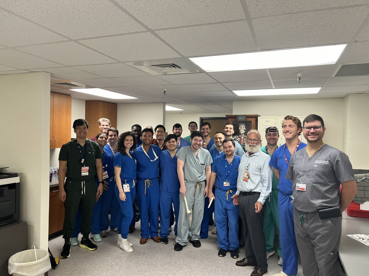 UTMBOrtho's tweet photo. The DOSR residents and Faulty have been extremely active, but I just wanted to take a moment to share this morning’s Residency Program's Psychomotor Skills Lab- Flex Nailing with Dr. Carmichael, Dr. Ferris and Dr. Sanderson. #utmbfam #OrthoMatch #Match2025 https://t.co/rKXKdZBDnQ