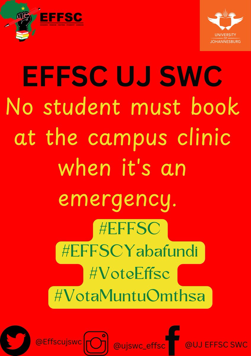 EffscUjswc's tweet photo. #VoteEffsc
#EffscYabafundi
#SRCElections
#EFFSC https://t.co/gJs6Lbt0qS