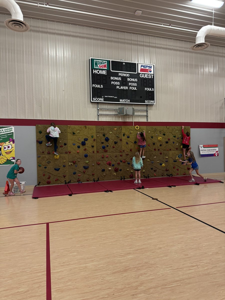 PeMissv's tweet photo. Olympic Stations Part 1 - Basketball, Sport Climbing, &amp; Archery! #centralcassND #SquirrelsES #physed #Olympics2024Paris https://t.co/lZgDH7IgdU