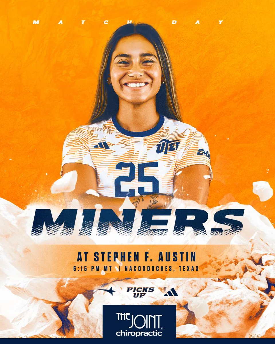 It's a bird! 👉 It's a plane! 👆It's a #MinerMatchDay! 🤙

🆚 <a href="/SFA_Soccer/">SFA Soccer</a> 
🕕 6:15 pm MT/ 7:15 pm CT
📍 Nacogdoches, Texas
📊 tinyurl.com/yp358954
📺 tinyurl.com/2ynbyzun

#PicksUp ⛏️