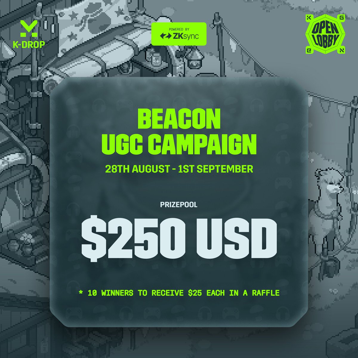 KGeN_Community's tweet photo. GET A PIECE OF THAT $250 PRIZE POOL!💰 

Here's what you gotta do — share your Dungeon experience with us and tag @KGeN_IO  & @The_Beacon_GG  

Fill out the form below👇🏼
https://t.co/lrKjfEfX6B