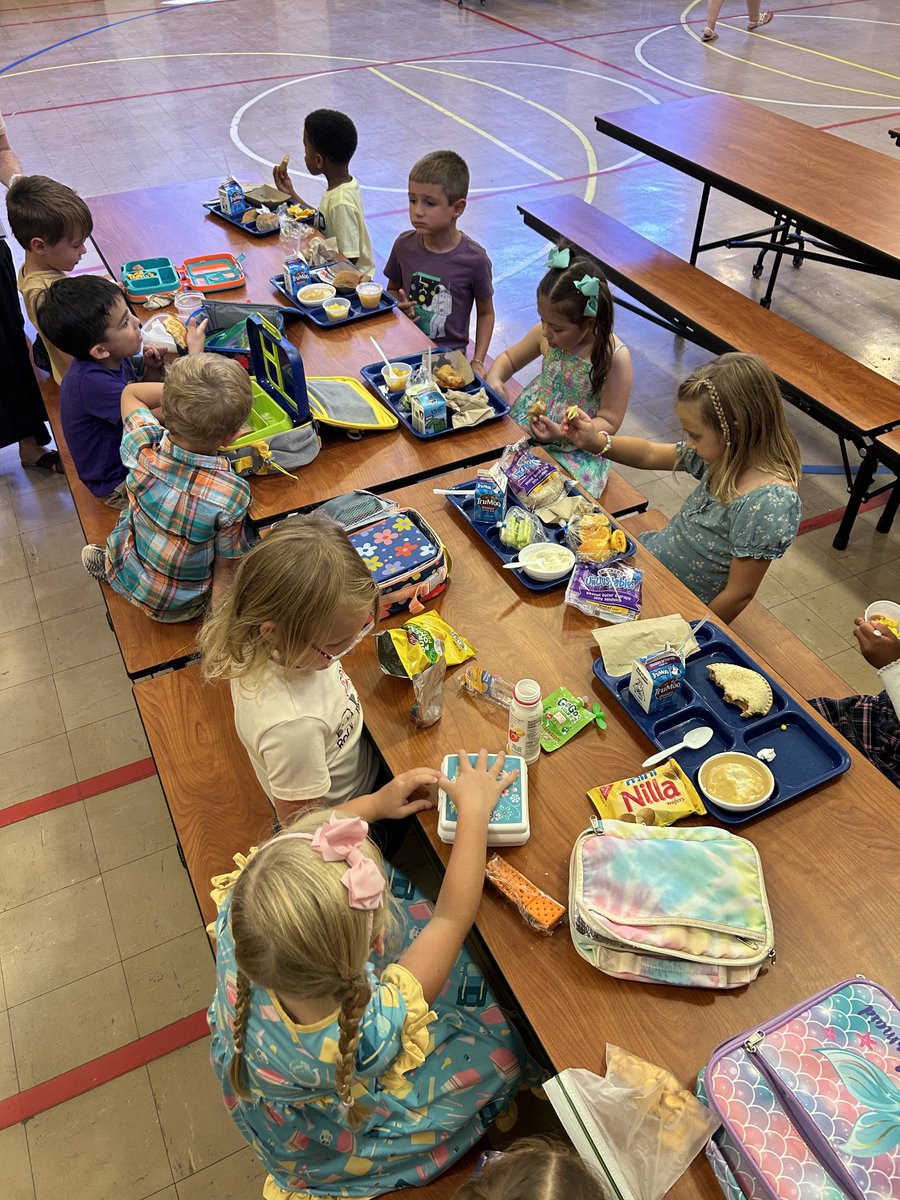 We made it to Kindergarten lunch!!!!