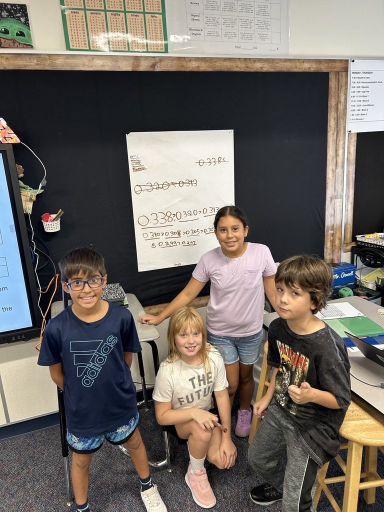 Thank you to Mr. Dowell for challenging our students in math class to share their thinking and collaborate as mathematicians!